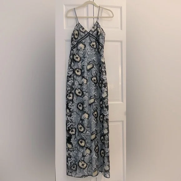 Self Portrait Sophia Floral Embroidered Slip Dress